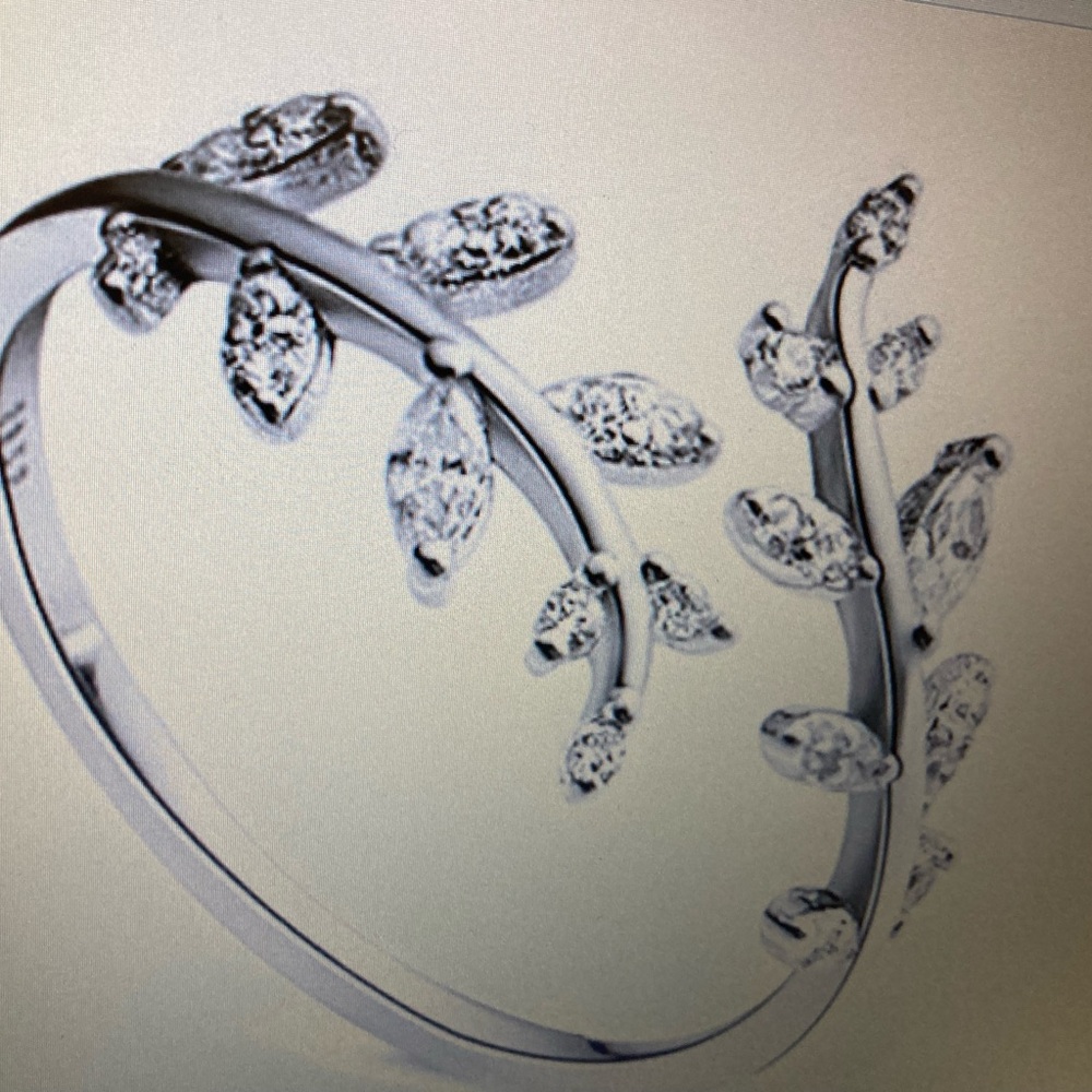 Antian Accessories™ 925 Sterling Silver Adjustable Leaf Ring (Size 4–7)
